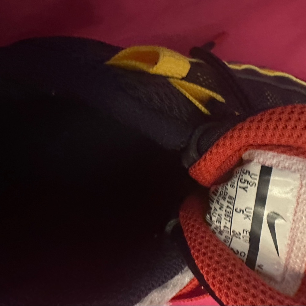 Nike Kids Sneakers Blue White Orange Yellow - Picture 5 of 5